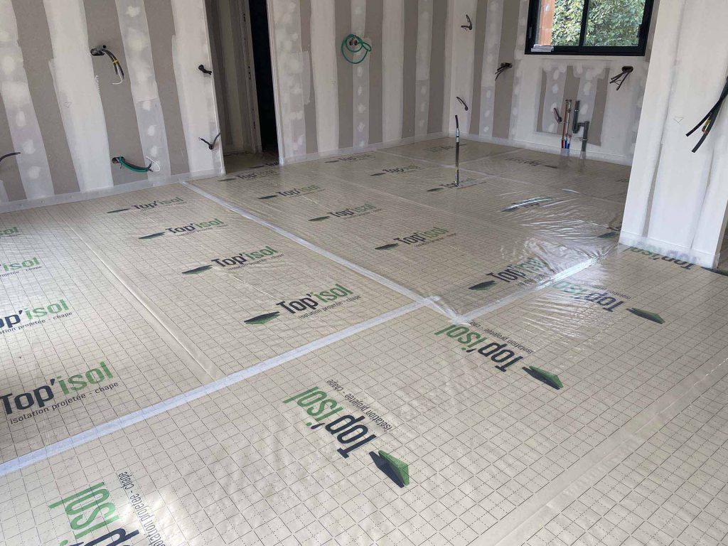Isolation sol projetée - Top'Isol